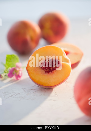 Peaches, selective focus Stock Photo