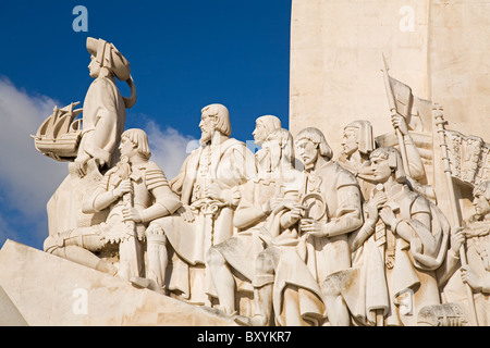 Henry the Navigator looks out from the Monument to the Discoveries (Padrao dos Descobrimentos) in Belem, Lisbon, Portugal. Stock Photo