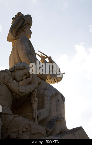 Henry the Navigator looks out from the Monument to the Discoveries (Padrao dos Descobrimentos) in Belem, Lisbon, Portugal. Stock Photo