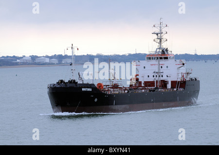 Whitonia a fuel bunkering ship of the Whitaker company fleet on Southampton Water southern England UK Stock Photo