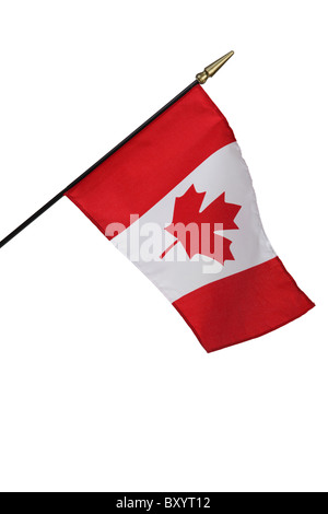 Canadian flag on white background Stock Photo