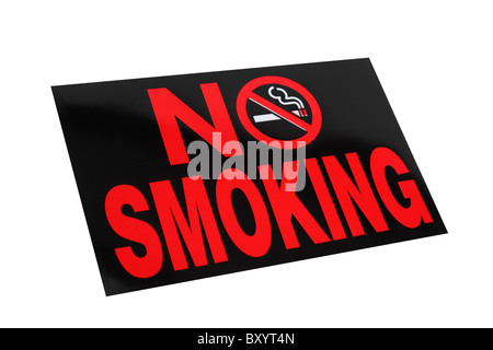 No smoking sign on white background Stock Photo