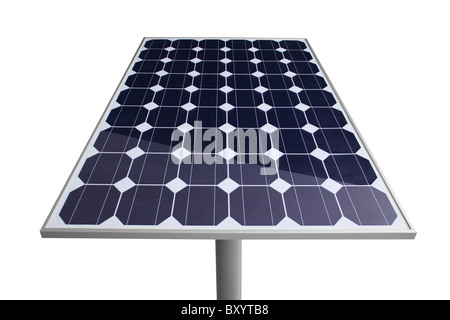 Solar Panel cutout on white background Stock Photo