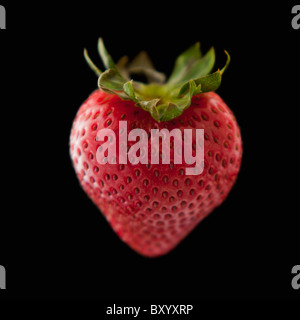 Strawberry on black background Stock Photo