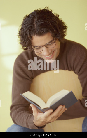 Man reading a book Stock Photo