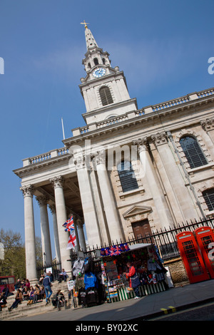 St Martin in the Fields church in Trafalgar Square Stock Photo