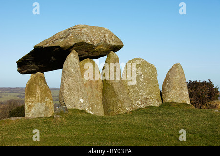 Pentre Ifan, Neolithic Burial Chamber, Pembrokeshire, West Wales, UK Stock Photo