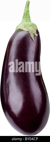 Image of aubergine on white background. The file contains a path to cut. Stock Photo