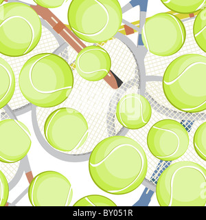 tennis pattern background Stock Photo