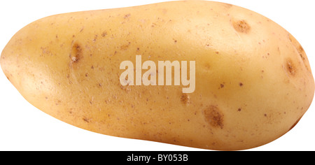 Image of potato on white background. The file contains a path to cut. Stock Photo