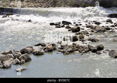 flume to conduct water forced Stock Photo