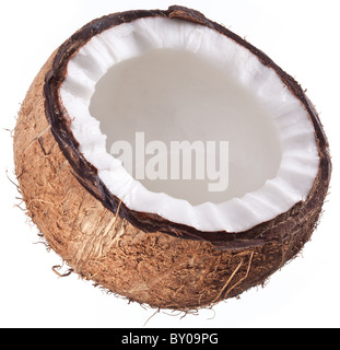 High-quality photos of coconuts on a white background. Stock Photo