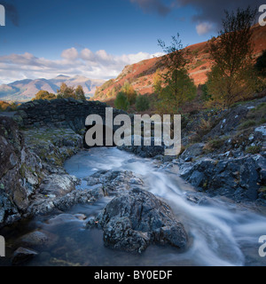 Ashness bridge near derwent water in the Lake district Stock Photo
