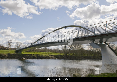 The Millenium Bridge, York spanning the River Ouse. Stock Photo