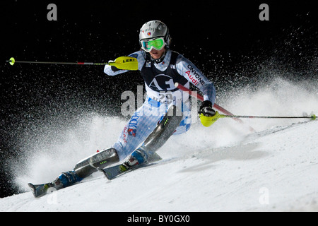 FLACHAU AUSTRIA. 11-01-2011. Tthe FIS Ladies Alpine World Cup Night Slalom race in Flachau Austria. Stock Photo