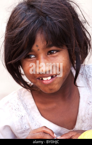 Indian Street Girl, Andhra Pradesh State, South India Stock Photo