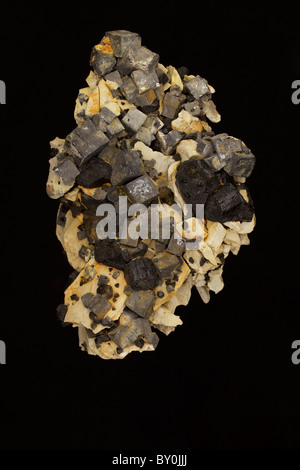 Galena (PbS - lead sulfide) - Tri State District - Joplin Missouri - USA - The primary ore of lead - Stock Photo