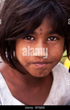 Indian Street Girl, Andhra Pradesh State, South India Stock Photo