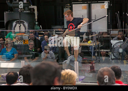 Corning Museum of Glass demonstration Stock Photo