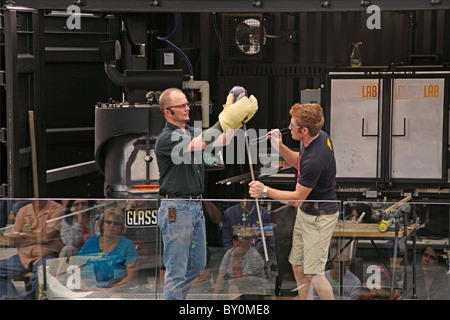 Corning Museum of Glass demonstration Stock Photo