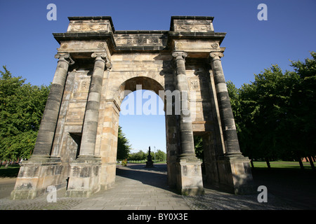 City of Glasgow, Scotland. The late 18th century, Robert and James Adam designed, McLennan Arch at Glasgow Green. Stock Photo