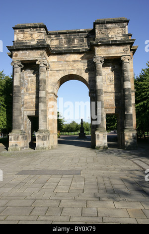 City of Glasgow, Scotland. The late 18th century, Robert and James Adam designed, McLennan Arch at Glasgow Green. Stock Photo