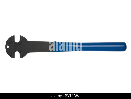 Bicycle pedal wrench on white background Stock Photo