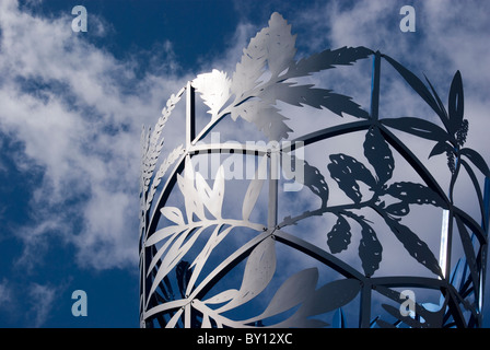 Top of the Chalice designed by Neil Dawson in the Cathedral Square in the city centre of Christchurch, New Zealand Stock Photo