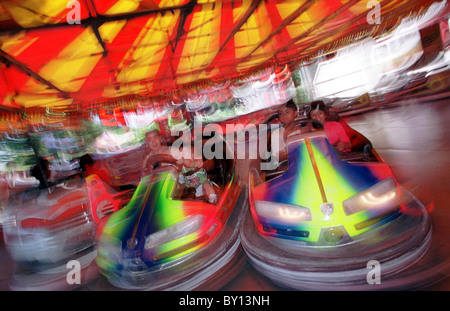 Dodgems / Bumper Cars at the Big Weekend Cardiff. Stock Photo