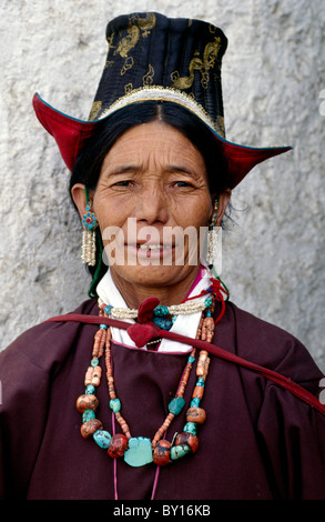 Ladakhi in  Leh, Ladakh (Jammu+Kashmir), India Stock Photo