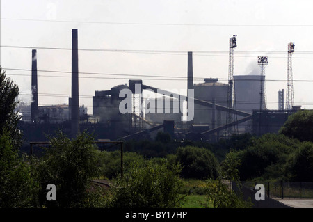 The Corus Steel Works, Llanwern near Newport. Stock Photo