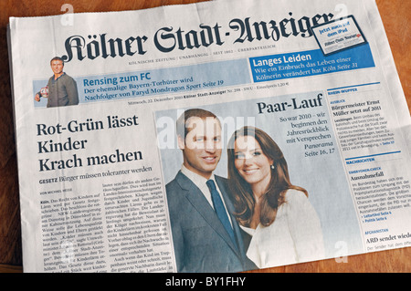 Kolner Stadt-Anzeiger (Cologne City Times) German newspaper. Stock Photo