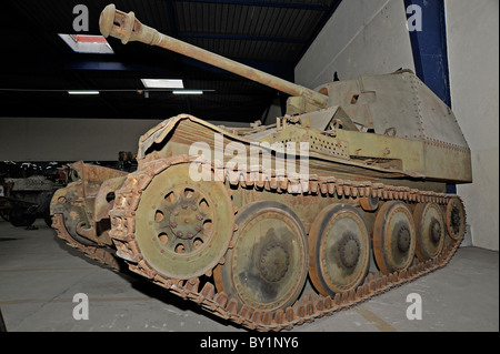 WW2 German tank display at the Saumur museum France Stock Photo