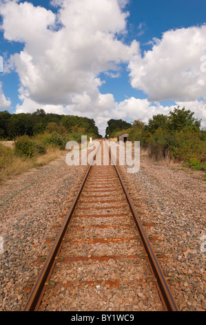 The East Suffolk railway line at Weston , Suffolk , England , Great Britain , Uk Stock Photo