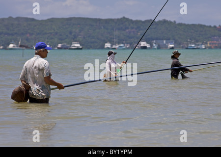 Line fishing in Chalong bay, Phuket, Thailand Stock Photo