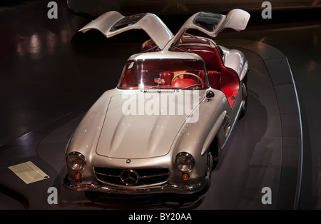 Germany,Stuttgart, Mercedes-Benz Museum, 1955 Mercedes-Benz 300 SL Coupe Stock Photo