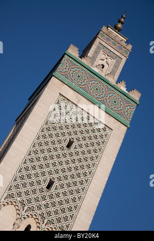 Tower of Central Mosque in Paris, France Stock Photo