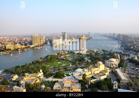 View of the Nile River in Cairo, Egypt Stock Photo