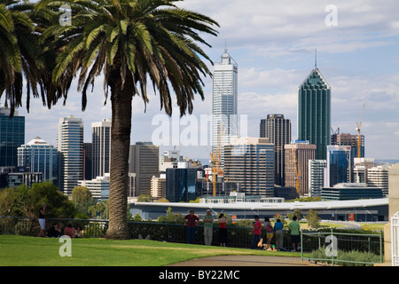 Australia, Western Australia, Perth.  View of the city skyline from Kings Park. Stock Photo