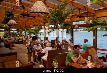 Sebastian Florida restaurant on the beach called Captain Hirams a popular tourist attraction Stock Photo