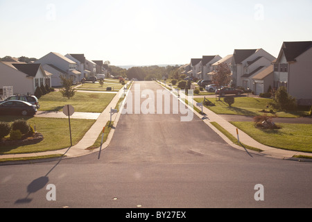 Houses in a subdivision in Pennsylvania Stock Photo