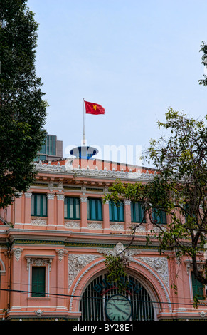 Saigon; Ho Chi Ming City; Vietnam Old historic Post office Stock Photo