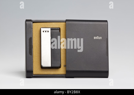 Duo pocket lighter, made by Braun, designed by Busse Design Ulm, 1977 Stock Photo