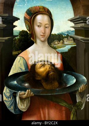 Jacob Cornelisz van Oostsanen Netherlands Dutch painter painting Salome with the head of John the Baptist 1524 Stock Photo