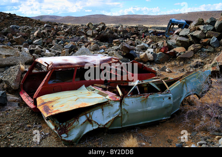 African Rusted Car Rusty cars in a dump. South Africa Stock Photo - Alamy