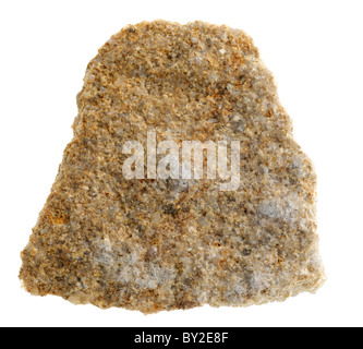Arkosic sandstone Millstone grit. Sedimentary rock sample Stock Photo