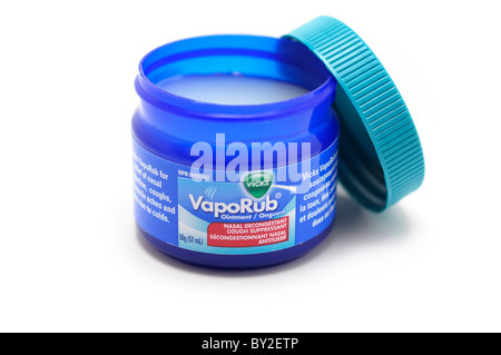 VapoRub Ointment, Nasal decongestant, Cough Suppressant Stock Photo