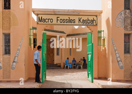 Entrance to the Macro Fossil Kasbah near Erfoud, Morocco.