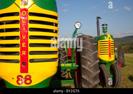 Antique Oliver tractors Stock Photo