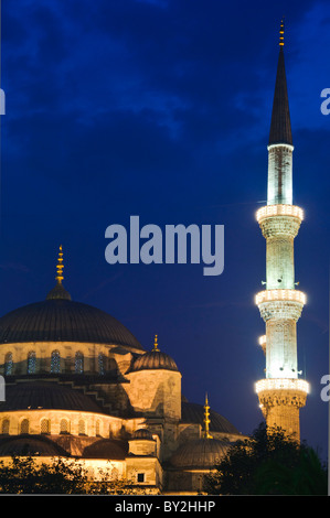 ISTANBUL, Turkey / Türkiye — Sultan Ahmed Mosque (Turkish: Sultanahmet Camii) known popularly as the Blue Mosque is a Muslim (Sunni) Mosque in the center of Istanbul's old town district of Sultanahmet. It was commissioned by Sultan Ahmed I and completed in 1616, Stock Photo